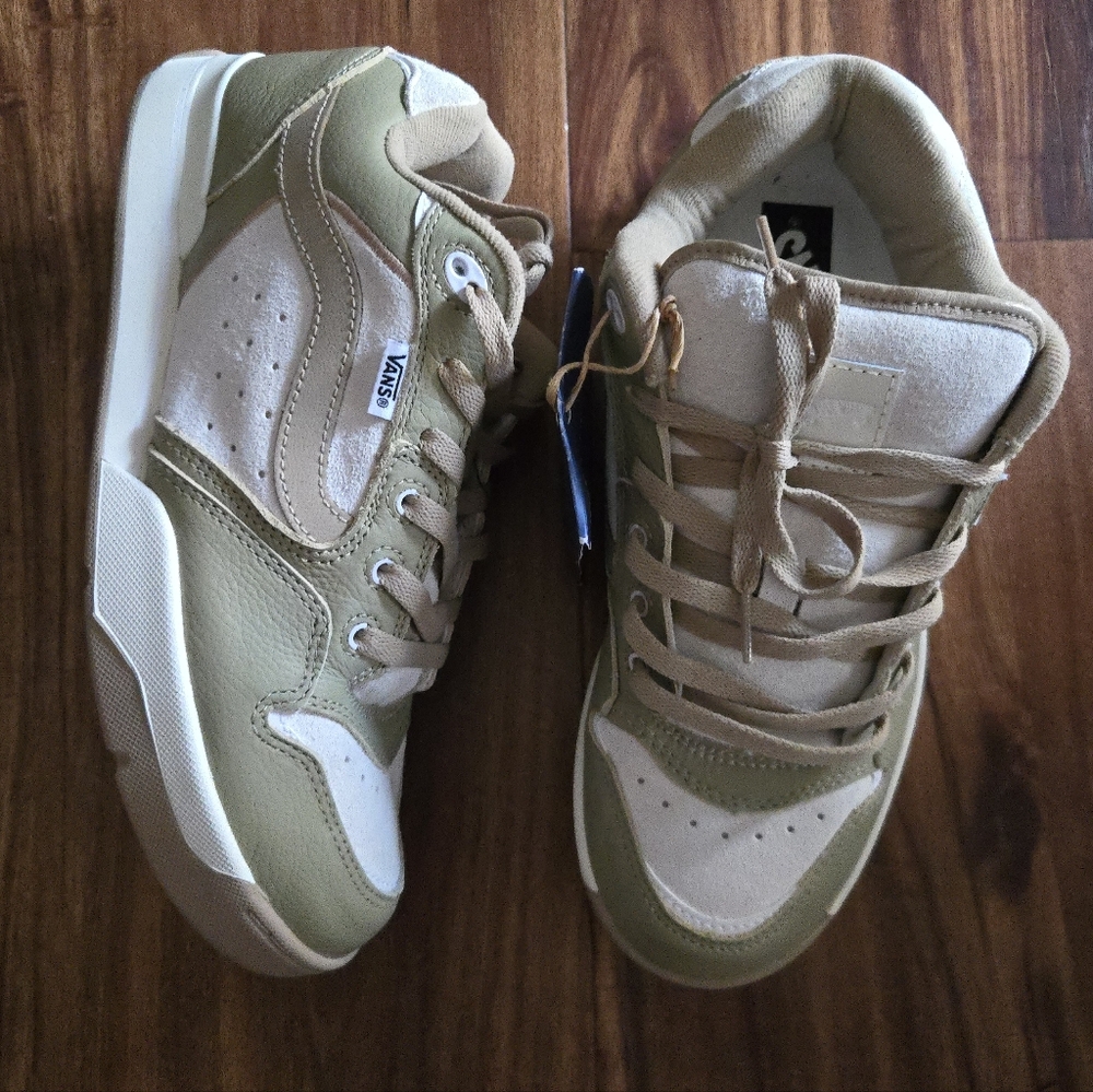 Vans Rowley XLT Premium Skate Men 10.5 Tan And White Suede 022026 - Picture 1 of 9